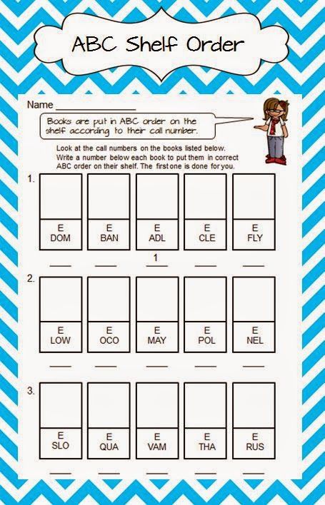 The Book Bug: ABC Order for Firsties Library Alphabetical Order, Library Bingo, Library Aide, Library Worksheets, Library Lesson Plans Elementary, Library Printables, Makerspace Elementary, School Library Bulletin Boards, School Library Lessons