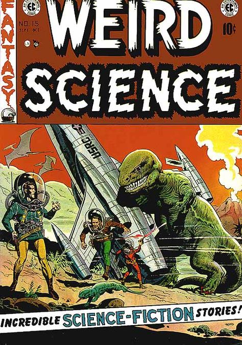 Wally Wood. If it had some kind of Rex facsimile on the cover -- I wanted it. Wally Wood, Golden Age Comics, Science Magazine, Sci Fi Comics, Weird Science, Fantasy Comics, Wood Cover, Picture Story, Classic Comics