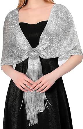 ZENUTA Shawls and Wraps for Evening Dresses, Womens Shawls and Wraps, Dressy Shawls and Wraps for Evening Wear Shawls And Wraps Formal, Dress Shawl, Work Sweaters, Dress Scarf, Dress With Shawl, 파티 드레스, Silver Silk, Capes For Women, Wedding Shawl