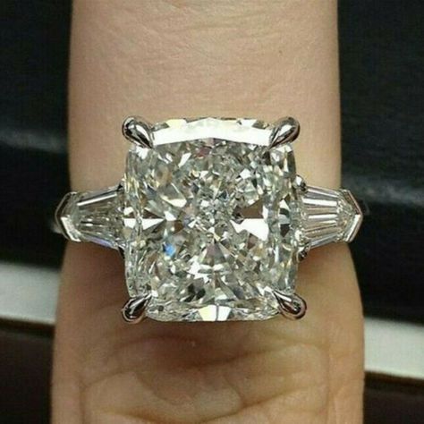 Three Stone Diamond Ring, Engagement Ring Diamond Cut, Three Stone Diamond, Three Stone Engagement, Cushion Cut Diamonds, Three Stone Engagement Rings, Floral Vintage, Gold Engagement, Womens Engagement Rings