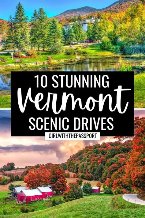 10 Stunning Scenic Drives in Vermont! Vermont Itinerary, Summer Vermont, Things To Do In Vermont, Vermont Trip, Vermont Photography, Vermont Travel, Fall Foliage Road Trips, Vermont Vacation, Vacation Winter