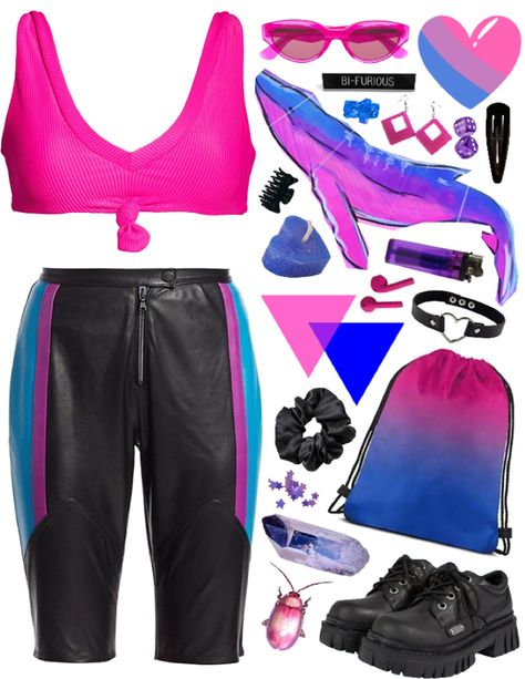 Lgbtq Inspired Outfits, Lesbian Flag Inspired Outfit, Lgbtq Outfit, Freshman Outfits, Lgbtq Fashion, Bisexual Flag, Pride Parade, Pride Outfit, Lgbt Pride