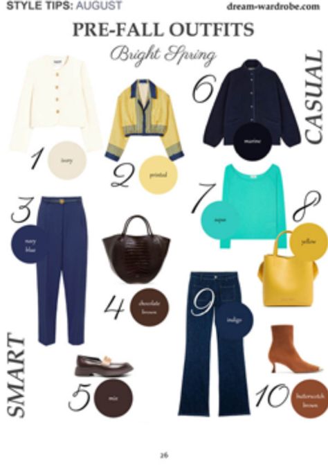 Spring Color Palette Outfits, True Spring Color Palette, Outfits Capsule Wardrobe, True Spring Colors, True Spring, Clear Spring, Spring Work, Spring Color Palette, Spring Work Outfits