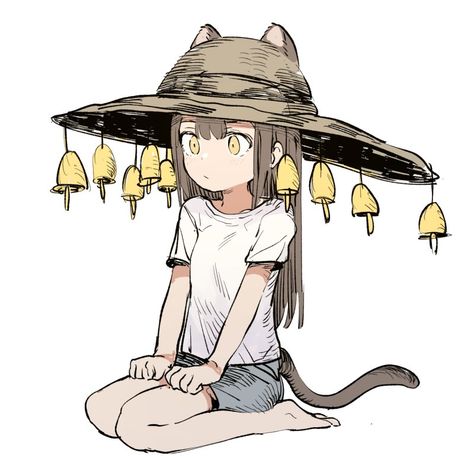 Hat Drawing Reference, Hat Drawing, Magic Anime, Adventure Hat, Drawing Ideas List, Character Sketches, Cat Person, Epic Art, The Shade