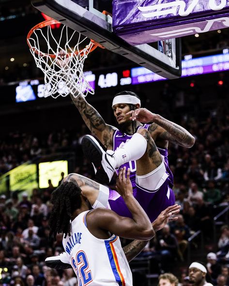 every time @jordanclarksons dunks, an angel gets its wings 👼 #TakeNote | Instagram Jordan Clarkson, Human Reference, Oklahoma City Thunder, National Basketball Association, Utah Jazz, Basketball Player, Nba Players, Oklahoma City, Basketball Players