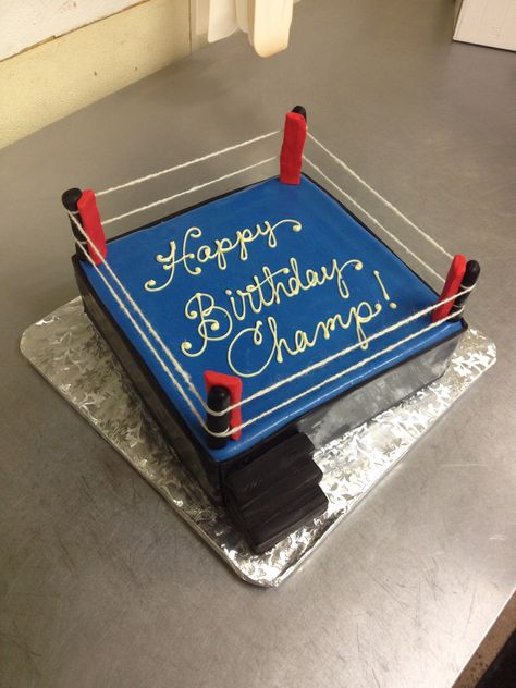 Boxing ring Rocky Balboa Birthday Cake, Boxing Ring Cake Ideas, Boxing Themed Birthday Party, Boxing Gifts For Him, Rocky Balboa Birthday Party, Boxing Ring Cake, Rocky Balboa Cake, Boxing Cake Ideas, Boxing Theme Cake