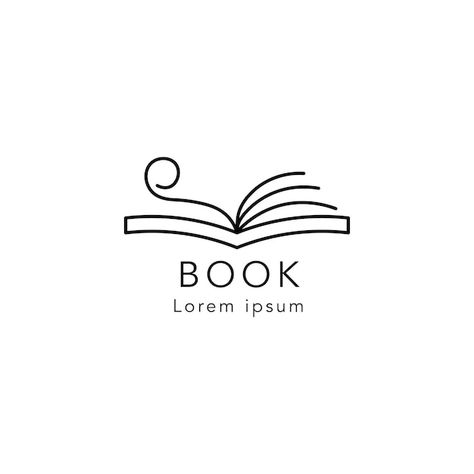 Book Logo Design Icons, Book Logo Ideas, Nid Drawings, Logo Bookstore, Bookshop Logo, Library Logo Design, Logos Bookstore, Open Book Logo, Homepage Inspiration