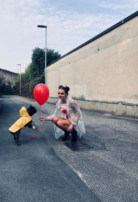 Aesthetic Pennywise, Georgie Costume, Pennywise Georgie, Georgie It, Matching Costume, Halloween Costume Women, Halloween Matching, Costume Women, Halloween Costumes Makeup