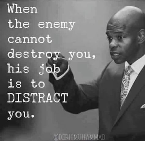 Satan will destroy you or distract you Message Positif, God's Plan, Democratic Party, Spiritual Inspiration, Stay Focused, A Quote, Trust God, Faith Quotes, The Words