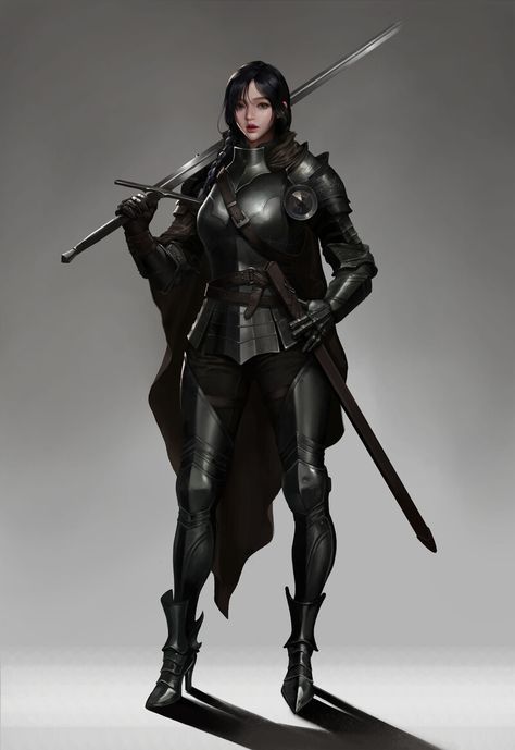 ArtStation - Knight Female Armor, Female Character Concept, Female Knight, Knight Art, Knight Armor, Dungeons And Dragons Characters, Blackest Knight, Fantasy Concept Art, Fantasy Warrior