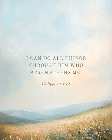 Transform your space with our framed Philippians 4:13 Bible verse featuring a serene meadow print. 🌿✨ Embrace faith and resilience in every room with this inspiring artwork. Shop now and bring strength and peace into your daily life. #faith #homedecor #ECOMMERCE" Philippines 4 13, Christian Content, Inspiring Artwork, Philippians 4 13, Verses Quotes, Philippians 4, Verse Quotes, Scripture Verses, Bible Verses Quotes