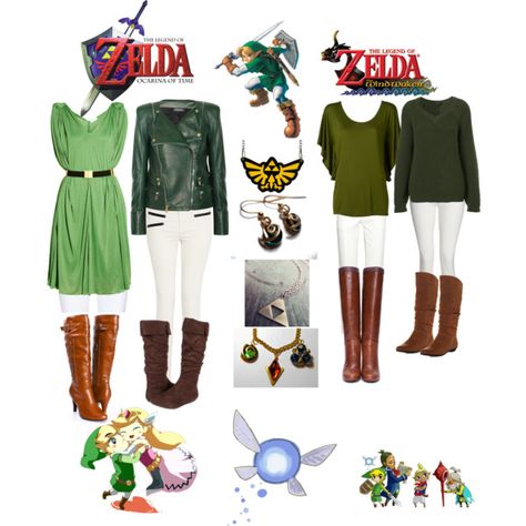 Legend Of Zelda Clothes Inspired Outfits, Link Inspired Outfit, Zelda Clothes, Zelda Outfits, Zelda Costume, Zelda Dress, Link Costume, Video Game Outfits, Organization Xiii