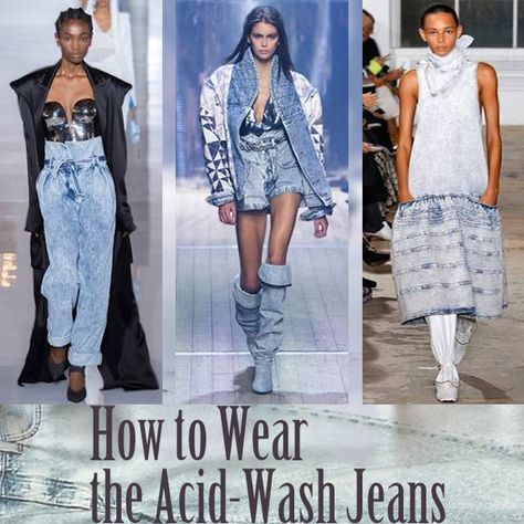 How to Wear the Jeans | Let's see how fashion girls wear the trend and shop the coolest acid-wash jeans. #jeansoutfits #denim #jeans #denimoutfits #styletips #styletip #tipswear #skinnyjeans #acidwashjeans  #loosejeans #fashiontrends #tightjeans Jeans And Bodysuit, Denim Jeans Outfit, Fashion Decades, Tailoring Jeans, Jeans Outfits, Bleached Denim, Acid Wash Jeans, Faded Jeans, Acid Wash Denim