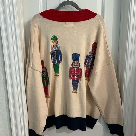 Sequin Nutcracker Sweater, Size L, Nwot. Never Been Worn And In Perfect Condition. It Runs Oversized. I’m A 16 And It Fits Me Great. Bundle Your Likes And I’ll Make You A Great Offer! Nutcracker Sweater, Nutcracker Shirt, Holiday Sweater, It Fits, Nutcracker, Colorful Sweaters, Lady In Red, Cardigans, Sequin