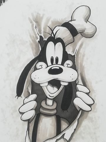 Goofy Cartoon Drawing, A Goofy Movie Tattoo, Disney Goofy Tattoos, Danish Tattoo, Goofy Tattoos, Cartoon Pencil Drawing, Disney Goofy Silhouette, Goofy From Mickey Mouse Drawings, Disney Character Sketches