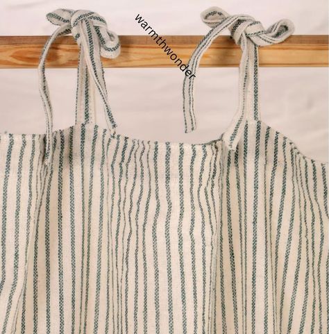 Bohemian Green Stripe Curtains, Gauze Linen Curtains for Bedroom & Living Room Door Window, SET OF 2 Panel Curtain Drapes Set - Etsy Australia Gauze Curtains, Vintage Style Living Room, Balcony Curtains, Modern Cottage Style, Living Room Door, Classic Doors, Striped Curtains, Style Cottage, College Dorm Decorations