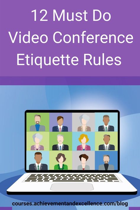 Want to know the appropriate meeting etiquette rules for your video conference meetings? This blog will give you all you need to know. Never feel unsure about your meeting etiquette again. We give you 12 crucial video virtual meeting etiquette rules. Read this blog to discover exactly how to use meeting etiquette to make a powerful impact at your video conference meetings! Click the pin to read more. #AchievingExcellence #PersonalTransformation #ProfessionalDevelopment #Blog #Meetings #Etiquette Meeting Etiquette, Etiquette Rules, Virtual Meeting, Conference Meeting, Avoid Distractions, Put Things Into Perspective, Conference Call, Google Meet, Nonverbal Communication