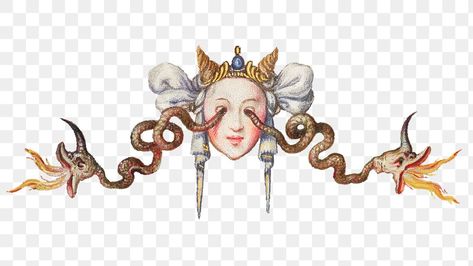 Medieval Png, Medusa Goddess, Goddess Mythology, Angel Cherub, Free Illustration Images, Baby Stickers, Mythical Creature, Medieval Art, Norse Mythology