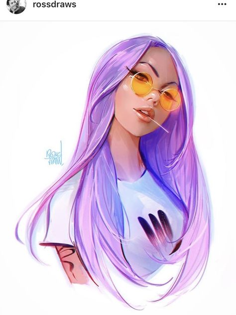 Beauette | lunis A Drawing, Purple Hair, Character Design, Purple, Hair, Design, Art