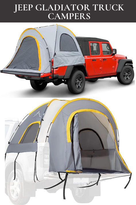 Jeep Gladiator Truck Cap, also known as a camper shell or topper, is a rigid and enclosed cover that fits over the bed of a pickup truck, transforming it into a secure and weather-resistant storage space. #jeepjtgladiator #jeepgladiator #gladiatorJT #jeepJTaccessories Diy Jeep, Jeep Jt, Truck Caps, Camper Shells, Roof Insulation, Jeep Parts, Jeep Gladiator, Truck Camper, Pickup Trucks