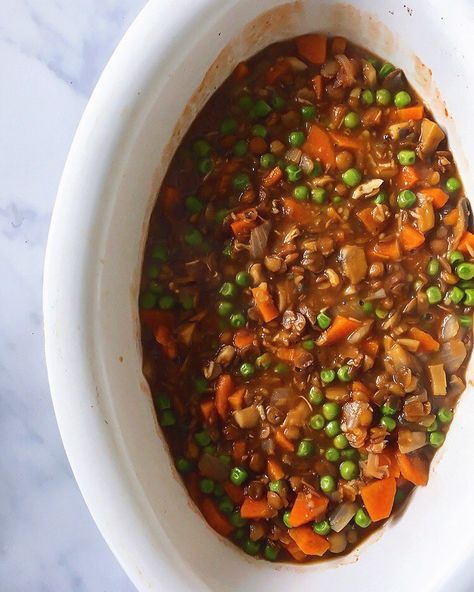 Vegetarian Diet Recipes, Lentil Mushroom, Cottage Pie Recipe, Canned Lentils, Mushroom Cottage, Vegan Lentil, Cottage Pie, Tasty Vegetarian Recipes, Lentil Recipes