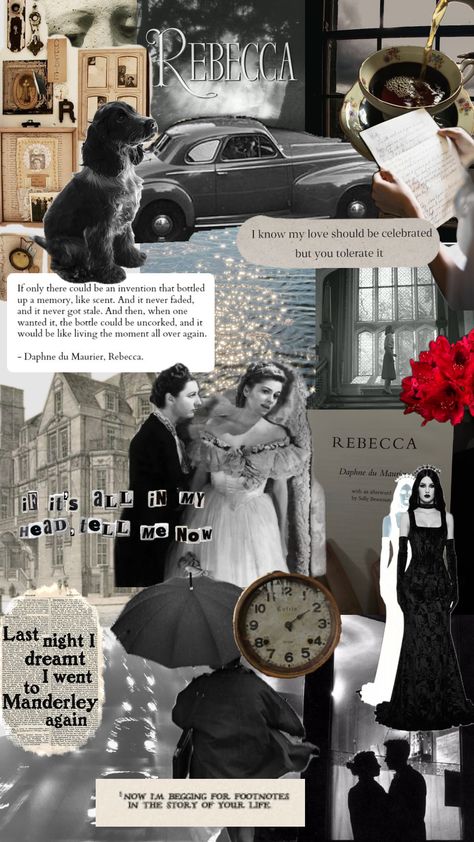 #rebecca Book Journal Layout, Rebecca Daphne Du Maurier, Daphne Du Maurier, Tell Me Now, Journal Layout, + Core + Aesthetic, Character Development, Library Books, Movie Art