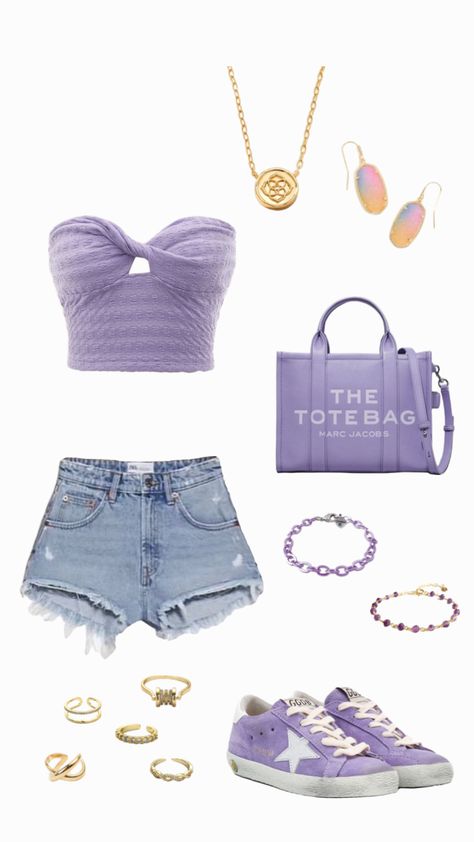 #outfitinspo #purple #preppy #summer #casual #fashion #outfitshuffles #outfit Sahel Outfit, Purple Outfits Summer, Purple Top Outfit Aesthetic, Purple Beach Outfit, Purple Outfit Ideas Casual, Purple Summer Outfits, Cute Purple Outfits, Euphoria Aesthetic Outfits, Euphoria Clothes