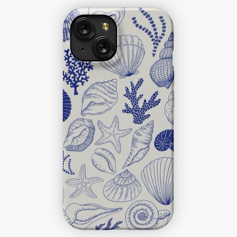 Get my art printed on awesome products. Support me at Redbubble #RBandME: https://www.redbubble.com/i/iphone-case/Navy-Blue-Seashells-Design-by-avastravels/157017299.NK0VL?asc=u Phone Cases Blue, Preppy Iphone Case, Blue Seashells, Preppy Phone Case, Ocean Iphone, Yellow Iphone Case, Red Iphone Case, Summer Phone, Blue Iphone Case