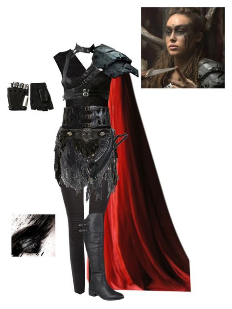 "Lexa The Commander - The 100" by gone-girl ❤ liked on Polyvore featuring Lanvin, Balmain, KD2024, AlaÃ¯a, Majesty Black, Journee Collection, badass, the100, lexa and TheCommander The 100 Outfits, Badass Hairstyles, The 100 Lexa, Huntress Costume, Commander Lexa, Lexa Y Clarke, Lexa The 100, Arizona Robbins, Warrior Outfit