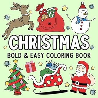 Christmas Bold and Easy Coloring Book Coloring Book Christmas, Christmas Coloring Book, Adopt Idea, Easy Books, Book Christmas, Easy Coloring, Christmas Coloring Books, Charming Christmas, Jolly Santa