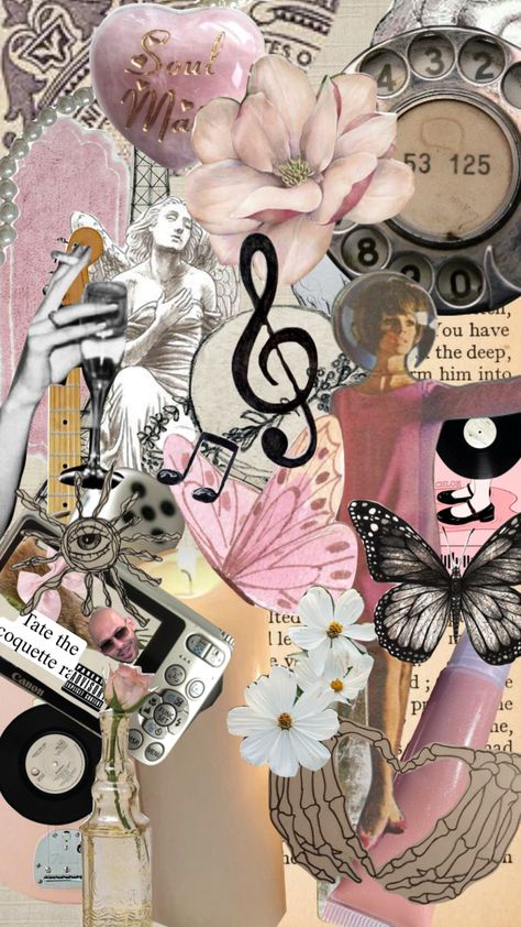 Pink 🌸🐷 #pink #sirchloe #love #aesthetic #collage #moodboard Pink Art Collage, Sketch Book Cover Ideas, Sketch Book Cover, Diy Posters, Art Class Projects, Pink Collage, Collage Moodboard, Pink Music, Music Collage