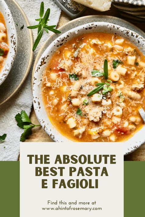 Vegetarian Pasta Fagioli Soup, Pasta Fazool Soup, Past Fagioli Soup Recipes, Healthy Pasta Fagioli Soup, Skinnytaste Pasta Fagioli Soup, Pork Pasta, Recipes Using Pork, Pasta Fagioli Soup, Pasta Fagioli Recipe