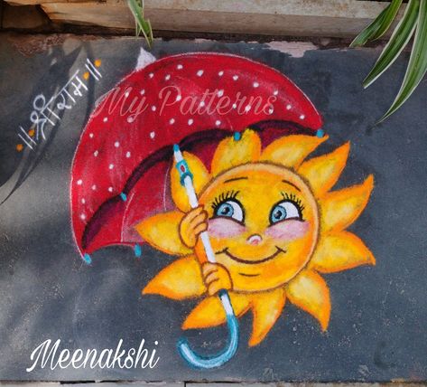 Nature Rangoli Design, Cartoon Rangoli Designs Easy, Latest Pongal Rangoli Designs, Rangoli Designs Latest Unique For Diwali, Cartoon Rangoli, Attractive Rangoli Designs, Cartoons Rangoli Design, Cartoons Rangoli, Rangoli Designs For Competition