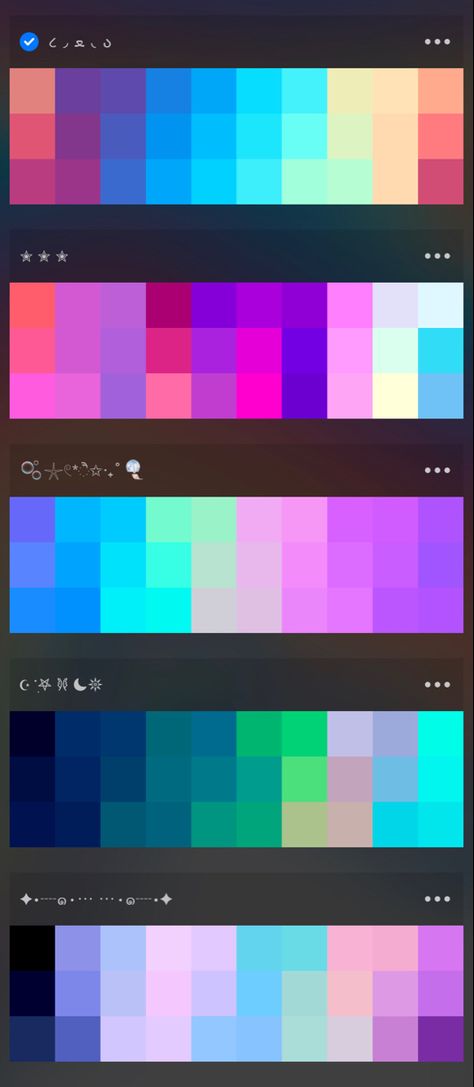 Ibis Paint Color Palette, Saturated Color Palette, Procreate Colour Palette, Neon Color Palette, Art Improvement, Sculpture Aesthetic, Procreate Color Palettes, Instagram Grunge, Neon Colour Palette