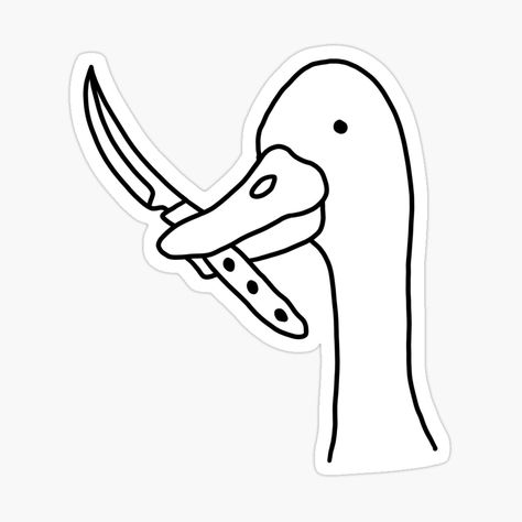 Duck With Knife Doodle Design by zoeyyyrose | Redbubble Knife Doodle, Duck Doodle, Duck With Knife, Doodle Design, Doodle Designs, Cute Doodles, Top Artists, Science Poster, Stranger Things Fanart