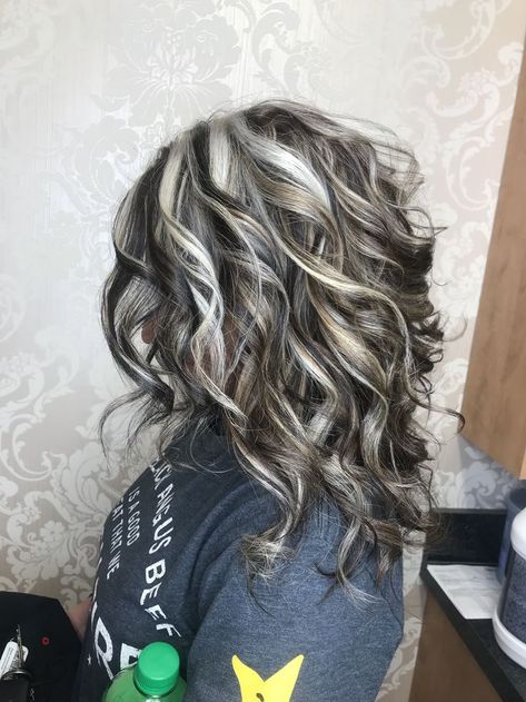 Jun 12, 2019 - This Pin was discovered by Shayla Boothe. Discover (and save!) your own Pins on Pinterest Brown Hair With Silver Highlights, Highlights Grey, Hair Colors For Brunettes, Colors For Brunettes, Highlights Ombre, Blonde Hair Brown Eyes, Hair Highlights And Lowlights, Ash Hair Color, Summer Balayage