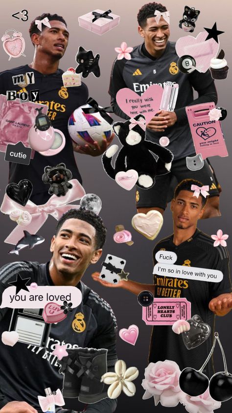 #Jude #Bellingham #wallpaper #pink #black Jude Bellingham Wallpaper, Bellingham Wallpaper, Iphone Wallpaper Vintage Hipster, Real Madrid Team, Soccer Boyfriend, Football Boyfriend, Real Madrid Wallpapers, Madrid Wallpaper, Crush Advice