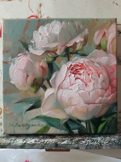 Flowers In Art, Peony Oil Painting, Peony Oil, Painting Peony, Original Flowers, Peony Art, Peony Painting, Oil Painting Flowers, Flower Art Painting