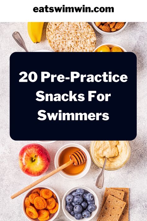 Not sure what to eat the hour before swim practice? Grab our FREE pre-practice snack guide for over 20 grab-and-go, shelf-stable snack ideas for your swimmer! Swim Meet Snacks Ideas, Pre Swim Workout Food, Swim Meet Snacks, Swimmer Nutrition, Swimming Nutrition, Swimmers Diet, Athlete Meals, Protein Snacks For Kids, Swimming Ideas