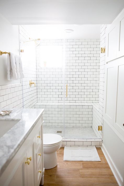 The Reality of a Gut Bathroom Renovation - Kelly in the City Small Bathroom Storage Solutions, City Bathrooms, Glass Shower Doors Frameless, Kelly In The City, Bathroom Storage Solutions, Diy Bathroom Remodel, Small Bathroom Storage, Apartment Bathroom, Glass Shower Doors