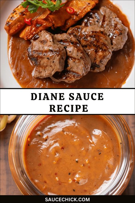 Diane Sauce Recipe - Perfect For Chicken Or Steak Dianne Sauce Recipe, Whiskey Steak Sauce, Diane Sauce Recipe, Dianne Sauce, Steak Diane Sauce, Diane Sauce, Steak Diane Recipe, Sauce For Steak, Steak Sauce Recipes