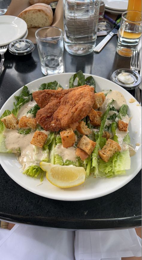 lemony fried fish caesar salad, salad, summer salad, fish salad, lemon, caesar salad, fresh salad, fresh, earthy foods, food, foodie, restaurant food Fried Fish And Salad, Fish And Salad, Salad Summer, Salad Salad, Fish Salad, Fresh Salad, Summer Salad, Restaurant Food, Caesar Salad