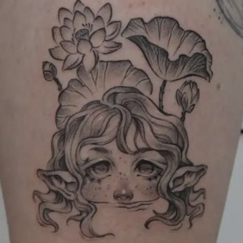 Nymph Tattoo, Chest Tattoo Ideas, Whimsical Tattoos, Tatoo Inspiration, Tattoo Skin, Plant Tattoo, Pretty Tattoos For Women, Small Hand Tattoos, Different Tattoos