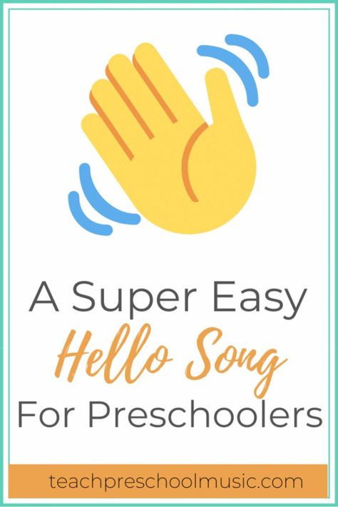 It’s important to have a collection of hello songs for your preschool music classes. They are a perfect way to start of a class and help your students transition into learning music. This hello song is by Nordoff & Robbins. It’s simple, memorable and quick. You can use it to greet each student in your class. #hellosongforkids #hellosongforpreschool #hellosongfortoddlers #hellosongforelementarymusic #hellosongforkkindergarten #hellosongforpreschoolcircletime Welcome Song For Preschool, Hello Songs Preschool, Hello Song For Kids, Song For Preschoolers, Transition Songs For Preschool, School Song, Good Morning Song, Preschool Music Activities, Welcome Songs