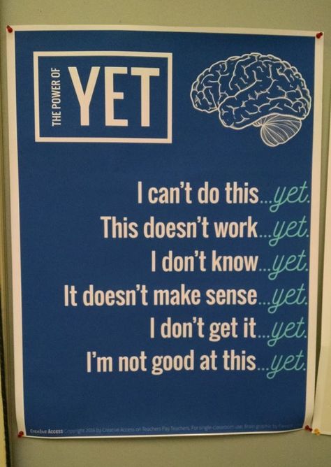 What Is Growth Mindset, Growth Mindset Goals, The Power Of Yet, Health Bulletin Boards, Conscious Discipline, I Cant Do This, Classroom Bulletin Boards, School Bulletin Boards, School Psychology