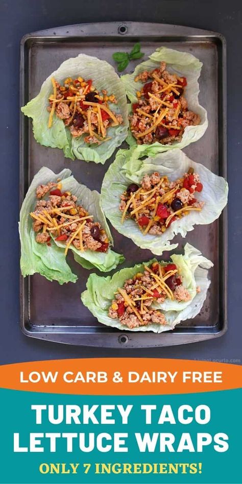 Turkey Wrap Recipes, Turkey Tacos Recipes, Turkey Taco Lettuce Wraps, Lettuce Tacos, Taco Lettuce Wraps, Easy Taco Recipes, Food Thoughts, Low Carb Low Calorie, Turkey Taco