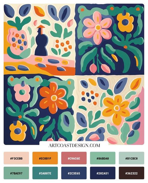 Color Pallet 2023, Color Trends For 2023, Coral Colour Palette, Latest Graphic Design Trends, Kids Graphic Design, Color Palette Challenge, 2023 Color, Color Vibe, Design Illustrations