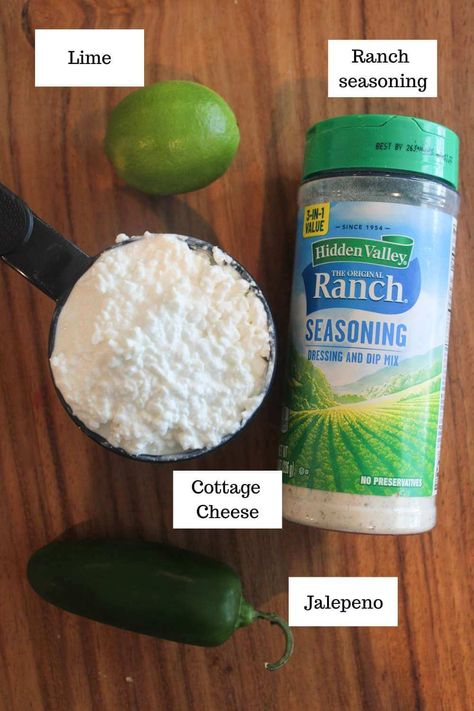 Cottage Cheese Chuys Jalapeño Ranch Dip — Lauren Twigge Nutrition Cottage Cheese Dipping Sauce, Cottage Cheese And Ranch Packet, Cottage Cheese Veggie Dip Recipes, Ranch Dressing With Cottage Cheese, Cottage Cheese Dressing Recipe, Cottage Cheese Dressing, Cottage Cheese Ranch Dip, Cottage Cheese Ranch Dressing, Cottage Cheese Ranch