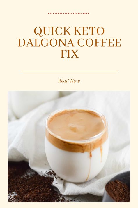 Craving a smooth caffeine boost that fits your keto lifestyle? Try this easy Keto Dalgona Coffee recipe! Blending instant coffee, granulated stevia, and frothy almond milk, this delicious drink is perfect for awakening your senses in the morning or afternoon. Simply whip it all together for a delightful frothy treat that's low on carbs yet high on satisfaction! Give your mornings a lift with this dreamy concoction that you'll want to sip every day. Espresso your love for coffee right away! Keto Coffee Recipe, Ginger Tea Recipe, Matcha Latte Recipe, Keto Drinks, Whip It, Keto Drink, Keto Lifestyle, Coffee Recipe, Latte Recipe