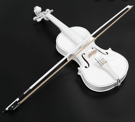 White Violin Aesthetic, Violin White, Violin Aesthetic, White Violin, Unicorn Piggy Bank, Viola Instrument, Violin Art, Violin Design, Luxury Houses Mansions